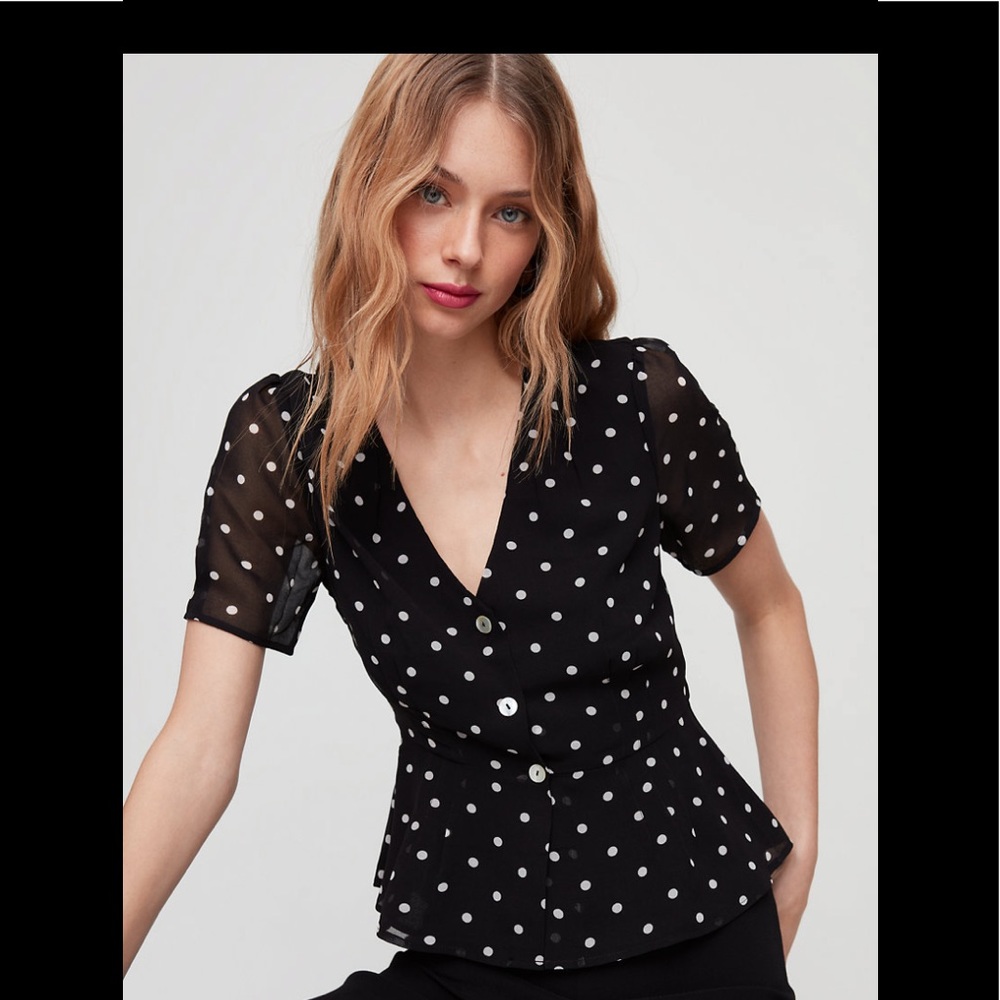 Aritzia Wilfred Button Front Blouse